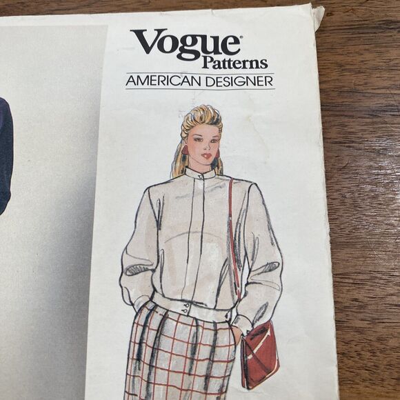 Vintage Vogue Sewing Pattern 1186 Oscar de la Renta Designer Top & Skirt Sz 10 - Picture 4 of 10
